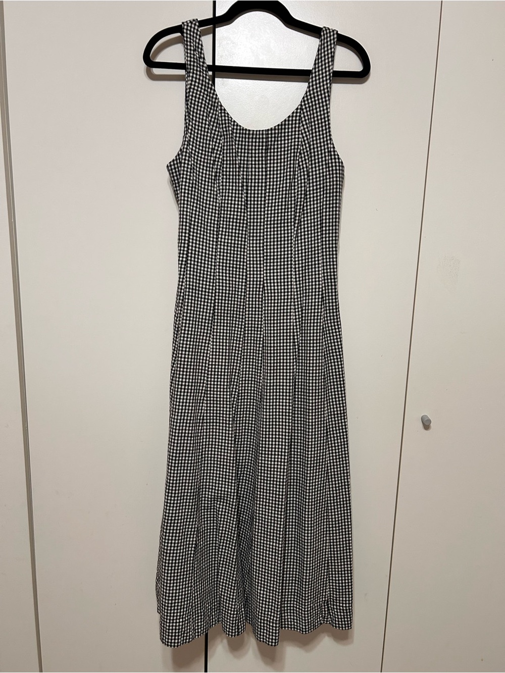 a new day Black & White Gingham Midi Dress